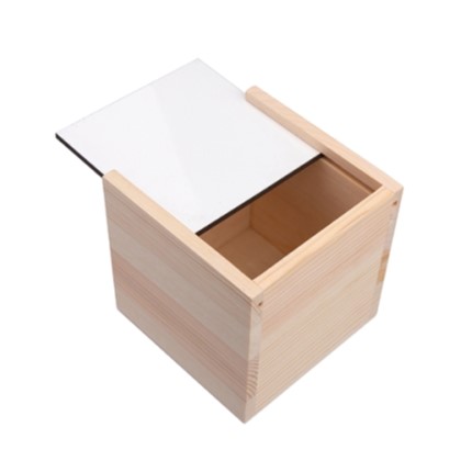 Wooden Box with Sliding Lid for Sublimation, 10x10 cm